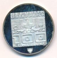 Ausztria 1976. 100Sch Ag "Innsbruck - XII. téli olimpia / Lesikló sánc" Bécsi verde T:PP p...