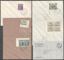 5 db levél cionista propaganda bélyegekkel + 1 Palesztina levél 1937