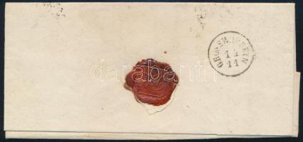 1865 10kr with watermark on cover "MISKOLCZ" - N.Várad 1865 vízjeles 10kr levélen "MI...
