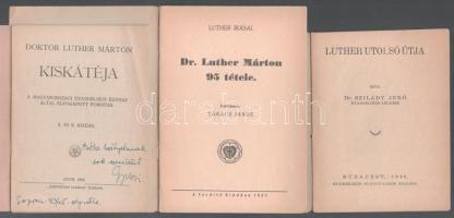 3 db kis füzet - Doktor Luther Márton kis kátéja; Luther 95 tétele; Luther utolsó útja. Kiadói papír...