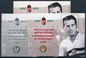 2025 100 éve született Bozsik József 3 db-os emlékív garnitúra, 0016 sorszámmal