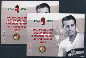 2025 100 éve született Bozsik József emlékív pár, 00000 sorszámmal