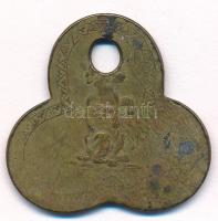 Miskolc 1900. "Miskolcz" Cu ebadójegy / kutyabárca, "1115" sorszámmal (30x30mm) ...