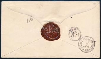 ~1863 15kr díjjegyes boríték Württembergbe "ORAVICZA" - Stuttgart 1863 15kr PS-card to Wür...