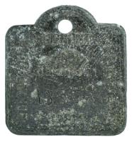 1934. "Borsod-Gömör-Kishont k.e.e. Vármegye" Zn ebadójegy / kutyabárca, "13552" sorszámmal (30x30mm) T:XF