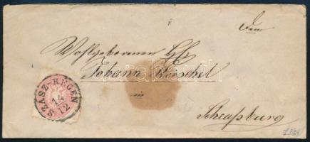 1866 5kr on cover "SZÁSZ-RÉGEN" - Schaessburg, 1866 5kr levélen "SZÁSZ-RÉGEN" - Schaessburg