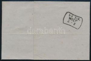 1862 2kr yellow on printed matter, "RAAB" - Wien 1862 2kr sárga nyomtatványon "RAAB&q...