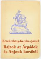 Kerekesházy-Kerekes József: Rajzok az Árpádok és Anjouk korából. (A Gutkeled Amadék a mohácsi vészig.) Budapest, 1934. Kir. Magy. Egyetemi Nyomda. 125 + [1] p. Egyetlen kiadás. A szerző által dedikált!  A szerző a Gutkeled-Amadé család történetén keresztül mutatja be sajátos, életmódtörténeti részletekkel dúsított történelmi vízióját az intrikákkal és konfliktusokkal terhelt magyar középkorról, oldalszámozáson belül gazdag szövegközti illusztrációs anyaggal. A kötetben oldalszámozáson belül 14 tábla, 10 nemzetségtábla, ebből egy dupla oldalas, öt kihajtható. Fűzve, színes, illusztrált, kiadói borítóban.
