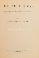 Nietzsche, Friedrich: Ecce homo. Művészet és művészek. Modernség. Bp., Világirodalom Könyvkiadó-vállalat. Átkötött félpergamen kötés, jó állapotban.