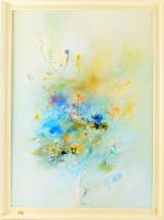 Torok Sándor (1936-2006): Tavasz, 1996. Olaj, farost, jelezve középen lent. Fakeretben. 70x50 cm.