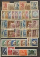 Magyar összeállítás az 1920-1960 közötti időszakból, enyhén falcos teljes sorozatok és egyedülálló bélyegek közepes méretű berakó 9 oldalán (*65.000)