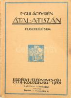 Gulácsy Irén: Átal a Tiszán. Elbeszélések. (Kós Károly négy színes metszetével.) Cluj-Kolozsvár, 1928. Erdélyi Szépmíves Céh (Lapkiadó Rt. ny.) 147 + [5] p + 4 t. Kós Károly színes metszetei Kiadói enyhén sérült papírborítóval lapok szélén folttal.