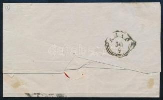 ~1855 6kr MP III with small plate variety on cover "GROSSWARDEIN" - Arad ~1855 6kr MP III ...