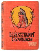 Cooper, J. F.: Lederstrumpf-Erzählungen. Der Pfadfinder. Der Lederstrumpf. Für die Jugend bearbeitet von E Reichenbach. Nürnberg, é.n. (1900 k.), Theo Stroefer Kunstverlag. Német nyelven. 192+192 p. (egy kötetben). 4 színes és 21 fekete-fehér illusztrációval. Kiadói illusztrált szecessziós egészvászon kötés, gerincen apró szakadásokkal, kissé kopott borítóval, foxing foltos lapokkal, előzéklapon korabeli magyar ny. ajándékozási sorokkal.