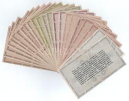 1946. 10.000AP (10db,2xklf: 5 számjegyű sorszámmal vízjeles papíron + 6 számjegyű sorszámmal vízjele...