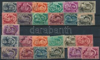 1950 Ötéves terv (I.) 23 db bélyeg + 1951 Ötéves terv (II.) 5Ft és 10Ft