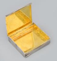 Ezüst (Ag) ékszeres doboz, belül aranyozott felülettel, jelzett, nettó 134g