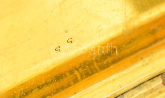 Ezüst (Ag) ékszeres doboz, belül aranyozott felülettel, jelzett, nettó 134g