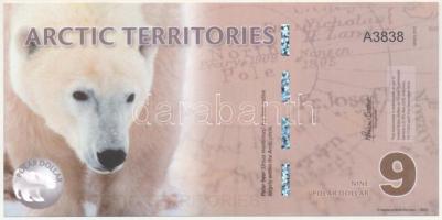 Sarkvidéki területek 2012. 9$ fantázia bankjegy "A3838" T:UNC Arctic Territories 2012. 9 Polar Dollars fantasy banknote "A3838" C:UNC