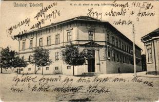 1913 Déva, M. kir. állami elemi és polgári leányiskola. Kroll Gyula kiadása / girls' school (kopott sarkak / worn corners)