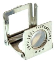 "Lorilleux International" rugós nagyító bőrtokban, használt, szép állapotban