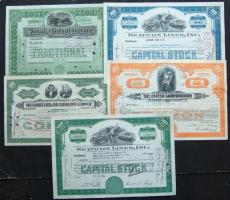 USA 1920-60-as évek 5db klf részvény