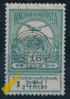 Kolozsvár 1919 Árvíz 16f "hurkás kör" lemezhibával, Bodor vizsgálójellel