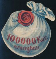 1902 Gaedicke A. Bankháza osztálysorsjegy kinyitható reklámlap