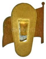~1950. Magyar Dolgozók Pártjának zománcozott bronz gomblyukjelvénye (15x16mm) T:XF