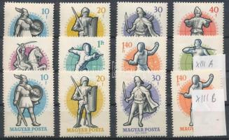 1959 Vívó VB sor minden létező értéke XIII.A és XIII.B vízjellel