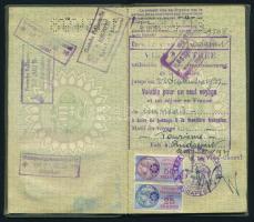 1939 Bp., A Magyar Királyság által kiállított fényképes útlevél izraelita vallású személy számára