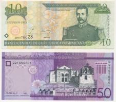 Dominikai Köztársaság 2000. 10P + 2023. 50P T:F,AU Dominican Republic 2000. 10 Pesos + 2023. 50 Pesos C:F,AU
