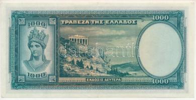 Görögország 1939. 1000Dr "E-047 171,631" T:XF,VF
Greece 1939. 1000 Drachmai "E-047 1...