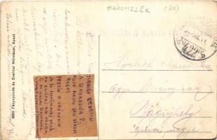 Bereck, Bereczk, Bretcu; utca, Római katolikus templom / street view, Catholic church + "M. kir...