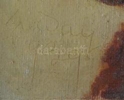 Olvashatatlan jelzéssel: Magyar férfi, 1939. Olaj, vászon, hátoldalán pecséttel is jelzett (Munkácsi...