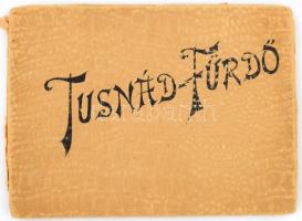 cca 1900 Tusnádfürdő képes leporelló, 13 képpel és 1 db panorámaképpel, borító sérült