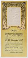 1911 Szecessziós dombornyomott meghívó a Temesvári Typoraphia Dalkör zártkörű hangversenyére