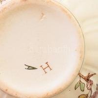 Sarreguemines France XV. Louis francia teás készlet9 darabja, jelzett, sérülésekkel