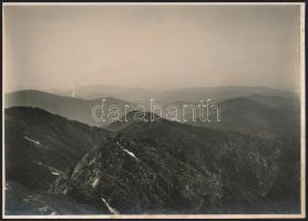 cca 1910 Fogarasi-havasok, Erdélyi Mór felvétele, hátulján feliratozva, 11,5×16 cm / cca 1910 The Masivul Făgărasului, photograph taken by Mór Erdélyi, vintage photo, with notes on its back, 11,5×16 cm