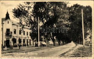 Hajdúszoboszló, Szilfákalja, Özv. Hintalan Edéné borkimérése és üzlete, automobil. Wohlberg Testvérek kiadása (EK)