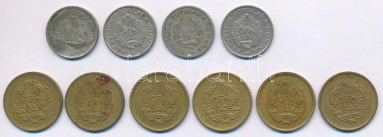 Románia 1952-1957. 5b Ni-sárgaréz (6xklf) + 1952-1956. 10b Cu-Ni (4xklf) T:XF,VF
Romania 1952-1957....