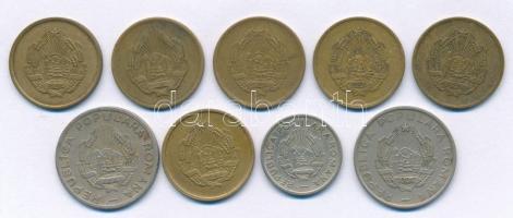Románia 1952-1957. 5b Ni-sárgaréz (6xklf) + 1952. 10b Cu-Ni + 1952-1954. 25b Cu-Ni (2xklf) T:XF,VF
...