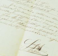 19. sz., Hivatalos Telekkönyvi Kivonat Hőgyészre, bírói aláírással