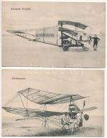 2 db RÉGI képeslap: Ellehammer és Bousson Borgnis / 2 pre-1945 airplane postcards