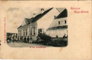 1908 Nagyajta, Aita Mare; M. kir. postahivatal. Müller Gyula utódai kiadása / post office (fl)
