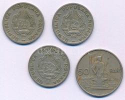 Románia 1952-1954. 25b Cu-Ni (3db, 2xklf) + 1955. 50b Cu-Ni T:XF,VF
Romania 1952-1954. 25 Bani Cu-N...