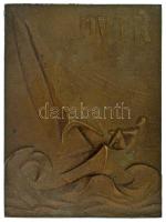 DN "DVTK - vitorlázás" egyoldalas öntött bronz plakett (94x124mm) T:XF, ragasztó a hátoldalon