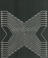 Fajó János (1937-2018): Geometrikus kompozíció (cím nélkül), 1975. Szitanyomat, karton. Jelzés nélkül. Fajó János a Kultúrális Kapcsolatok Intézetében (K.K.I.) rendezett kiállítására, 1975-ben megjelent mappájából 34,5x28,5 cm.