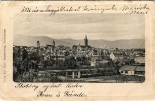 1904 Nagyszeben, Hermannstadt, Sibiu; látkép. Karl Graef kiadása / general view (ázott / wet damage)