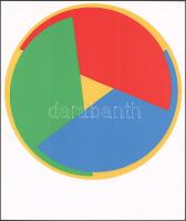 Fajó János (1937-2018): Kör (cím nélkül), 1975. Szitanyomat, karton. Jelzés nélkül. Fajó János a Kul...